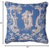 imageMaison d Hermine Decorative Pillow Cover 100 Cotton 20 Inch x 20 Inch Toile Cushion Covers with Invisible Zipper for Sofa Couch Home Pale Garden  Saumon Romantic Poppy  SpringSummer04  Joli Jouy  Blue