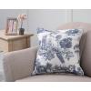imageMaison d Hermine Decorative Pillow Cover 100 Cotton 20 Inch x 20 Inch Toile Cushion Covers with Invisible Zipper for Sofa Couch Home Pale Garden  Saumon Romantic Poppy  SpringSummer11  Trianon  Blue