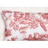 imageMaison d Hermine Decorative Pillow Cover 100 Cotton 20 Inch x 20 Inch Toile Cushion Covers with Invisible Zipper for Sofa Couch Home Pale Garden  Saumon Romantic Poppy  SpringSummer27  Trianon  Red