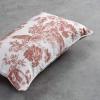 imageMaison d Hermine Decorative Pillow Cover 100 Cotton 20 Inch x 20 Inch Toile Cushion Covers with Invisible Zipper for Sofa Couch Home Pale Garden  Saumon Romantic Poppy  SpringSummer24  Trianon  Brown