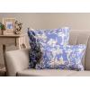 imageMaison d Hermine Decorative Pillow Cover 100 Cotton 20 Inch x 20 Inch Toile Cushion Covers with Invisible Zipper for Sofa Couch Home Pale Garden  Saumon Romantic Poppy  SpringSummer04  Joli Jouy  Blue