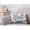imageMaison d Hermine Decorative Pillow Cover 100 Cotton 20 Inch x 20 Inch Toile Cushion Covers with Invisible Zipper for Sofa Couch Home Pale Garden  Saumon Romantic Poppy  SpringSummer11  Trianon  Blue