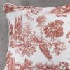 imageMaison d Hermine Decorative Pillow Cover 100 Cotton 20 Inch x 20 Inch Toile Cushion Covers with Invisible Zipper for Sofa Couch Home Pale Garden  Saumon Romantic Poppy  SpringSummer24  Trianon  Brown