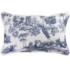 imageMaison d Hermine Decorative Pillow Cover 100 Cotton 20 Inch x 20 Inch Toile Cushion Covers with Invisible Zipper for Sofa Couch Home Pale Garden  Saumon Romantic Poppy  SpringSummer11  Trianon  Blue