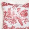 imageMaison d Hermine Decorative Pillow Cover 100 Cotton 20 Inch x 20 Inch Toile Cushion Covers with Invisible Zipper for Sofa Couch Home Pale Garden  Saumon Romantic Poppy  SpringSummer27  Trianon  Red