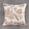 imageMaison d Hermine Decorative Pillow Cover 100 Cotton 20 Inch x 20 Inch Toile Cushion Covers with Invisible Zipper for Sofa Couch Home Pale Garden  Saumon Romantic Poppy  SpringSummer18  Trianon  Bronze