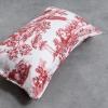 imageMaison d Hermine Decorative Pillow Cover 100 Cotton 20 Inch x 20 Inch Toile Cushion Covers with Invisible Zipper for Sofa Couch Home Pale Garden  Saumon Romantic Poppy  SpringSummer27  Trianon  Red
