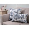 imageMaison d Hermine Decorative Pillow Cover 100 Cotton 20 Inch x 20 Inch Toile Cushion Covers with Invisible Zipper for Sofa Couch Home Pale Garden  Saumon Romantic Poppy  SpringSummer11  Trianon  Blue