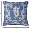 imageMaison d Hermine Decorative Pillow Cover 100 Cotton 20 Inch x 20 Inch Toile Cushion Covers with Invisible Zipper for Sofa Couch Home Pale Garden  Saumon Romantic Poppy  SpringSummer04  Joli Jouy  Blue