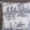 imageMaison d Hermine Decorative Pillow Cover 100 Cotton Toile Washable Cushion Cover with Invisible Zipper for Bed Living Room Home Dcor Sofa Katmandou  Samba  SpringSummer 20quotx20quot14  Calais  Paloma Grey