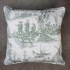 imageMaison d Hermine Decorative Pillow Cover 100 Cotton Toile Washable Cushion Cover with Invisible Zipper for Bed Living Room Home Dcor Sofa Katmandou  Samba  SpringSummer 20quotx20quot08  Calais  Antique Green