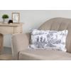 imageMaison d Hermine Decorative Pillow Cover 100 Cotton Toile Washable Cushion Cover with Invisible Zipper for Bed Living Room Home Dcor Sofa Katmandou  Samba  SpringSummer 20quotx20quot14  Calais  Paloma Grey