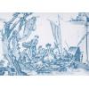imageMaison d Hermine Decorative Pillow Cover 100 Cotton Toile Washable Cushion Cover with Invisible Zipper for Bed Living Room Home Dcor Sofa Katmandou  Samba  SpringSummer 20quotx20quot09  Calais  Blue