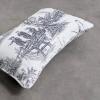 imageMaison d Hermine Decorative Pillow Cover 100 Cotton Toile Washable Cushion Cover with Invisible Zipper for Bed Living Room Home Dcor Sofa Katmandou  Samba  SpringSummer 20quotx20quot14  Calais  Paloma Grey