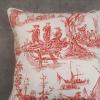 imageMaison d Hermine Decorative Pillow Cover 100 Cotton Toile Washable Cushion Cover with Invisible Zipper for Bed Living Room Home Dcor Sofa Katmandou  Samba  SpringSummer 20quotx20quot12  Calais  Cardinal