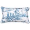 imageMaison d Hermine Decorative Pillow Cover 100 Cotton Toile Washable Cushion Cover with Invisible Zipper for Bed Living Room Home Dcor Sofa Katmandou  Samba  SpringSummer 20quotx20quot09  Calais  Blue