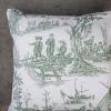 imageMaison d Hermine Decorative Pillow Cover 100 Cotton Toile Washable Cushion Cover with Invisible Zipper for Bed Living Room Home Dcor Sofa Katmandou  Samba  SpringSummer 20quotx20quot08  Calais  Antique Green