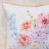 imageMaison d Hermine Decorative Pillow Cover 100 Cotton Toile Washable Cushion Cover with Invisible Zipper for Bed Living Room Home Dcor Sofa Katmandou  Samba  SpringSummer 20quotx20quot25  Floral  White