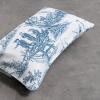 imageMaison d Hermine Decorative Pillow Cover 100 Cotton Toile Washable Cushion Cover with Invisible Zipper for Bed Living Room Home Dcor Sofa Katmandou  Samba  SpringSummer 20quotx20quot09  Calais  Blue