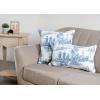 imageMaison d Hermine Decorative Pillow Cover 100 Cotton Toile Washable Cushion Cover with Invisible Zipper for Bed Living Room Home Dcor Sofa Katmandou  Samba  SpringSummer 20quotx20quot09  Calais  Blue