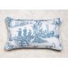 imageMaison d Hermine Decorative Pillow Cover 100 Cotton Toile Washable Cushion Cover with Invisible Zipper for Bed Living Room Home Dcor Sofa Katmandou  Samba  SpringSummer 20quotx20quot09  Calais  Blue