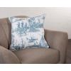 imageMaison d Hermine Decorative Pillow Cover 100 Cotton Toile Washable Cushion Cover with Invisible Zipper for Bed Living Room Home Dcor Sofa Katmandou  Samba  SpringSummer 20quotx20quot09  Calais  Blue