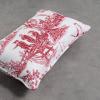 imageMaison d Hermine Decorative Pillow Cover 100 Cotton Toile Washable Cushion Cover with Invisible Zipper for Bed Living Room Home Dcor Sofa Katmandou  Samba  SpringSummer 20quotx20quot17  Calais  Red