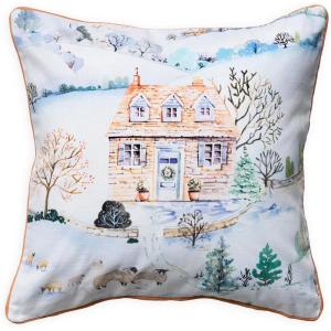 imageMaison d Hermine Decorative Pillow Cover 100 Cotton 20 Inch x 20 Inch Toile Cushion Covers with Invisible Zipper for Sofa Couch Home Pale Garden  Saumon Romantic Poppy  SpringSummer28  Snowy World