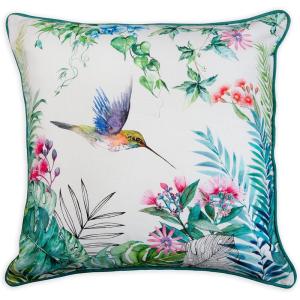 imageMaison d Hermine Decorative Pillow Cover 100 Cotton 20 Inch x 20 Inch Toile Cushion Covers with Invisible Zipper for Sofa Couch Home Pale Garden  Saumon Romantic Poppy  SpringSummer15  Tropiques