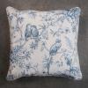 imageMaison d Hermine Decorative Cushion Cover 100 Cotton 18quotx18quot Toile Washable Pillow Cover with Invisible Zipper for Home Dcor Office Couch Bedroom Nudes  Monstera Dusk  SpringSummer07  Jouy Paradise  Blue