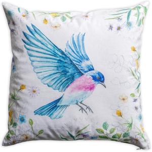 imageMaison d Hermine Decorative Cushion Cover 100 Cotton 18quotx18quot Toile Washable Pillow Cover with Invisible Zipper for Home Dcor Office Couch Bedroom Nudes  Monstera Dusk  SpringSummer09  Artist Garden  Happy Bird