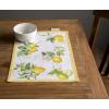 imageMaison d Hermine Cloth Placemat 100 Cotton Set of 4 Decorative Washable Place Mats Table Placemat Dining Kitchen Parties ampamp Camping Agrume  SpringSummer06  Limoncello