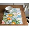 imageMaison d Hermine Cloth Placemat 100 Cotton Set of 4 Decorative Washable Place Mats Table Placemat Dining Kitchen Parties ampamp Camping Agrume  SpringSummer14  Agrume