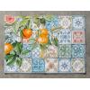 imageMaison d Hermine Cloth Placemat 100 Cotton Set of 4 Decorative Washable Place Mats Table Placemat Dining Kitchen Parties ampamp Camping Agrume  SpringSummer14  Agrume