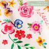 imageMaison d Hermine Tablerunner 100 Cotton 1450 Inch x 72 Inch Decorative Table Runner Table Runners Buffet ampamp Wedding Happy Florals  High Summer Double Layer  SpringSummer06  Happy Florals  Sweety