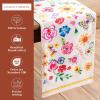 imageMaison d Hermine Tablerunner 100 Cotton 1450 Inch x 72 Inch Decorative Table Runner Table Runners Buffet ampamp Wedding Happy Florals  High Summer Double Layer  SpringSummer06  Happy Florals  Sweety