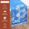 imageMaison d Hermine Tablerunner 100 Cotton 1450 Inch x 72 Inch Decorative Table Runner Table Runners Buffet ampamp Wedding Happy Florals  High Summer Double Layer  SpringSummer25  Summer Blues