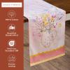 imageMaison d Hermine Tablerunner 100 Cotton 1450 Inch x 72 Inch Decorative Table Runner Table Runners Buffet ampamp Wedding Happy Florals  High Summer Double Layer  SpringSummer20  Easter Zest