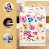 imageMaison d Hermine Tablerunner 100 Cotton 1450 Inch x 72 Inch Decorative Table Runner Table Runners Buffet ampamp Wedding Happy Florals  High Summer Double Layer  SpringSummer06  Happy Florals  Sweety