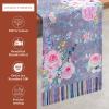 imageMaison d Hermine Tablerunner 100 Cotton 1450 Inch x 72 Inch Decorative Table Runner Table Runners Buffet ampamp Wedding Happy Florals  High Summer Double Layer  SpringSummer05  Sweet Rose Lavender  Lush