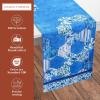 imageMaison d Hermine Tablerunner 100 Cotton 1450 Inch x 72 Inch Decorative Table Runner Table Runners Buffet ampamp Wedding Happy Florals  High Summer Double Layer  SpringSummer25  Summer Blues