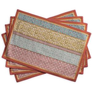 imageMaison d Hermine Cloth Placemat 100 Cotton Set of 4 Decorative Washable Place Mats Table Placemat Dining Kitchen Parties ampamp Camping Agrume  SpringSummer07  Provence