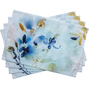 imageMaison d Hermine Cloth Placemat 100 Cotton Set of 4 Decorative Washable Place Mats Table Placemat Dining Kitchen Parties ampamp Camping Agrume  SpringSummer18  Lazy Summer Days