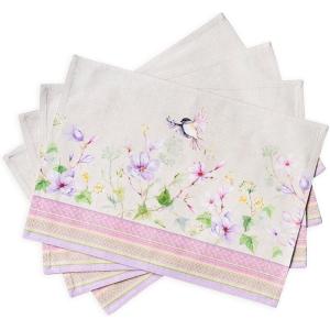 imageMaison d Hermine Cloth Placemat 100 Cotton Set of 4 Decorative Washable Place Mats Table Placemat Dining Kitchen Parties ampamp Camping Agrume  SpringSummer24  Magnolia Mornings