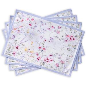 imageMaison d Hermine Cloth Placemat 100 Cotton Set of 4 Decorative Washable Place Mats Table Placemat Dining Kitchen Parties ampamp Camping Agrume  SpringSummer21  Summer Floral