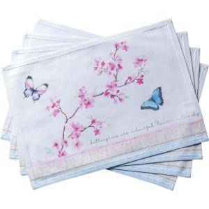 imageMaison d Hermine Cloth Placemat 100 Cotton Set of 4 Decorative Washable Place Mats Table Placemat Dining Kitchen Parties ampamp Camping Agrume  SpringSummer17  Blossoms in Spring