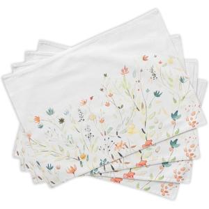 imageMaison d Hermine Cloth Placemat 100 Cotton Set of 4 Decorative Washable Place Mats Table Placemat Dining Kitchen Parties ampamp Camping Agrume  SpringSummer01  Colmar