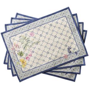 imageMaison d Hermine Cloth Placemat 100 Cotton Set of 4 Decorative Washable Place Mats Table Placemat Dining Kitchen Parties ampamp Camping Agrume  SpringSummer03  Faience