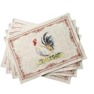 imageMaison d Hermine Cloth Placemat 100 Cotton Set of 4 Decorative Washable Place Mats Table Placemat Dining Kitchen Parties ampamp Camping Agrume  SpringSummer11  Campagne
