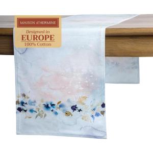 imageMaison d Hermine Tablerunner 100 Cotton 1450 Inch x 72 Inch Decorative Table Runner Table Runners Buffet ampamp Wedding Happy Florals  High Summer Double Layer  SpringSummer16  Lazy Summer Days